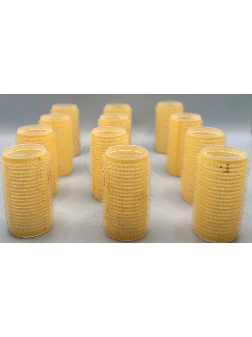 Vintage Conair Hair Rollers Medium Yellow Curlers Lot Of 15
